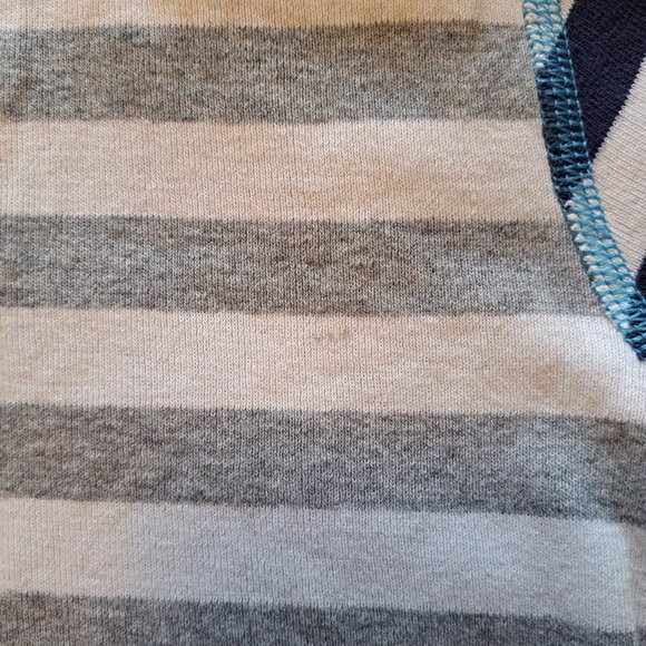 Hanna Andersson Short Sleeved Mulitcolored Stripes PJs Pajama Top Size 6-7 - Picture 4 of 4